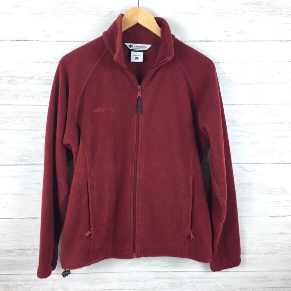 Columbia Women's Deep Red Fleece Jacket - Picture 1 of 8